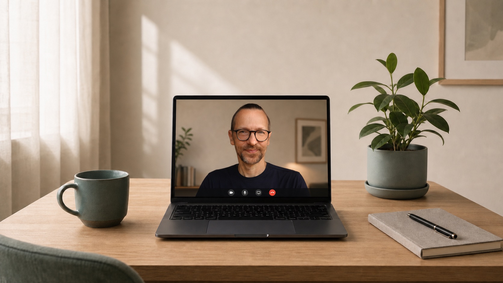 Psykolog Jesper Krogholt i en online-samtale
