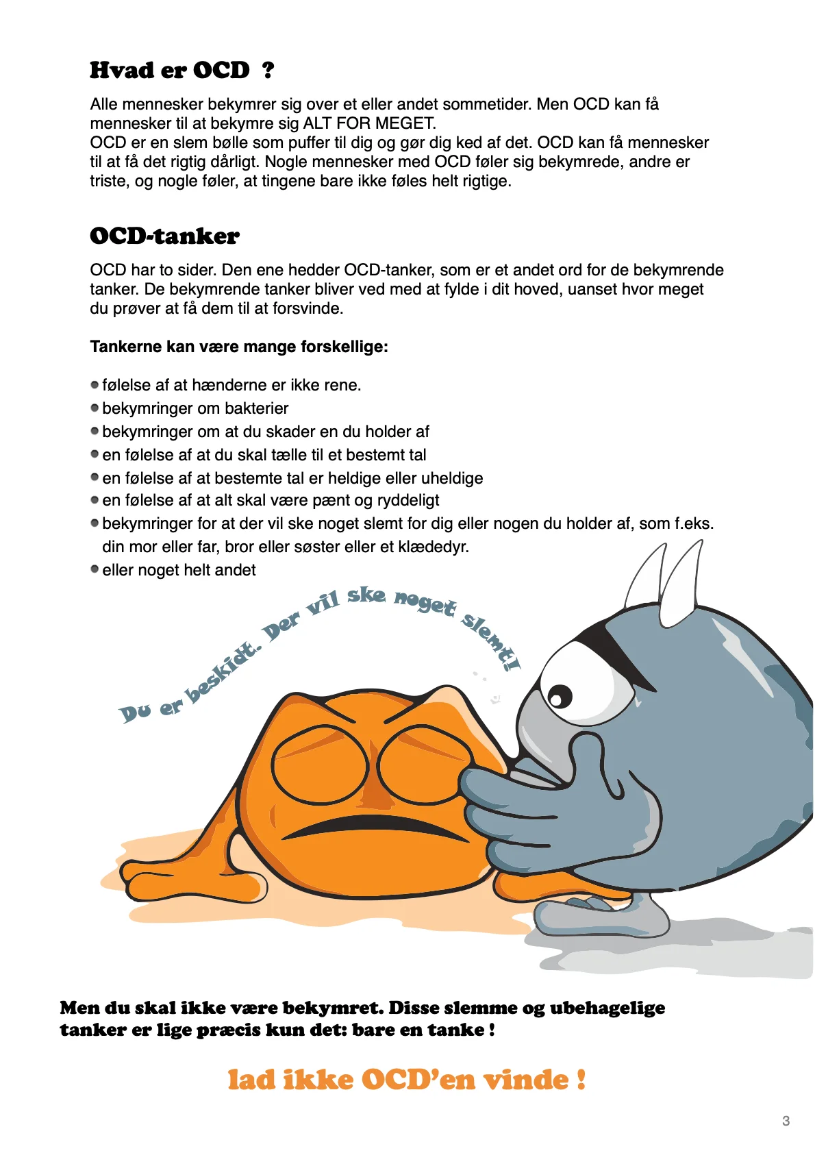 Side 3 af OCD guide for børn