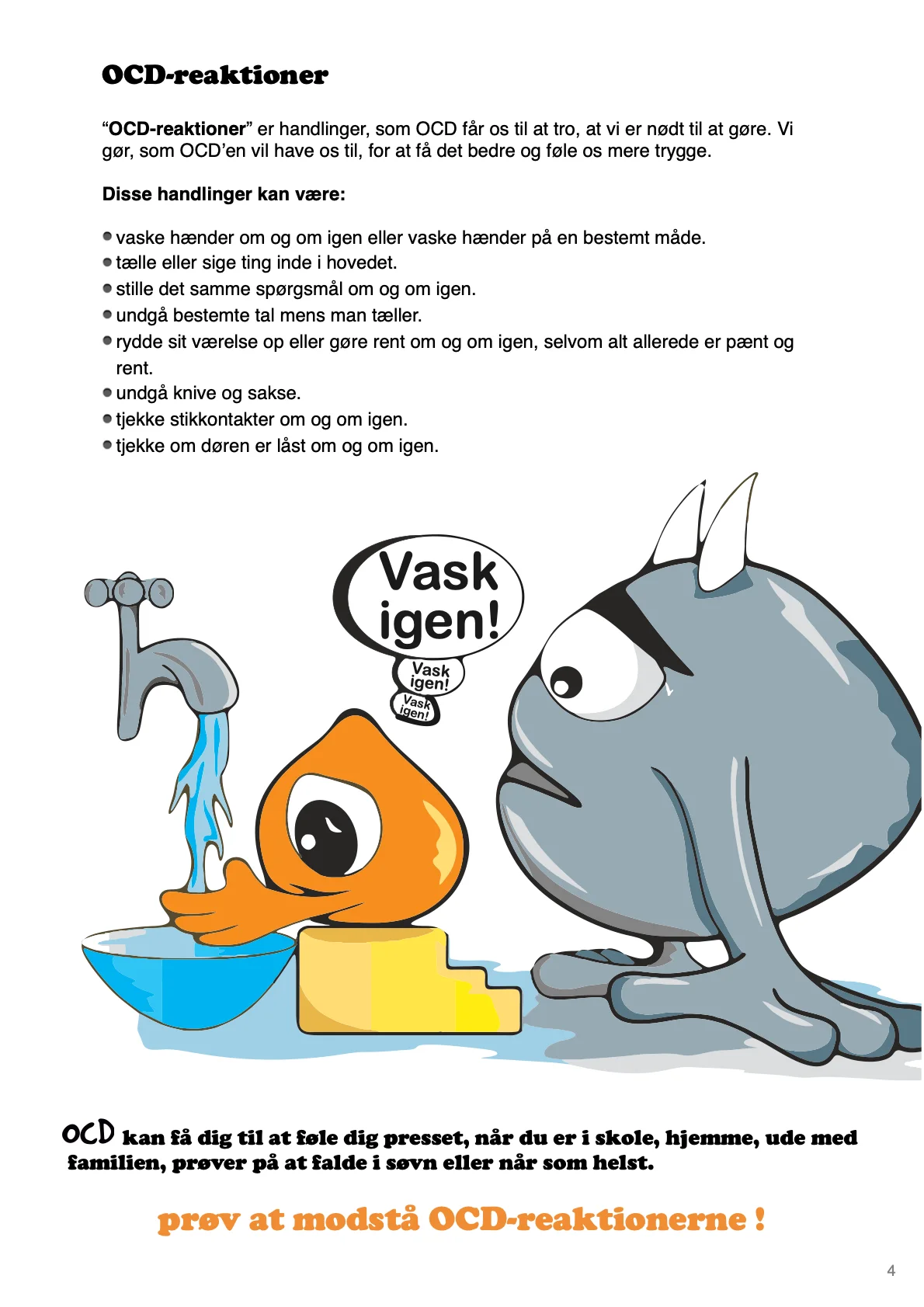Side 4 af OCD guide for børn
