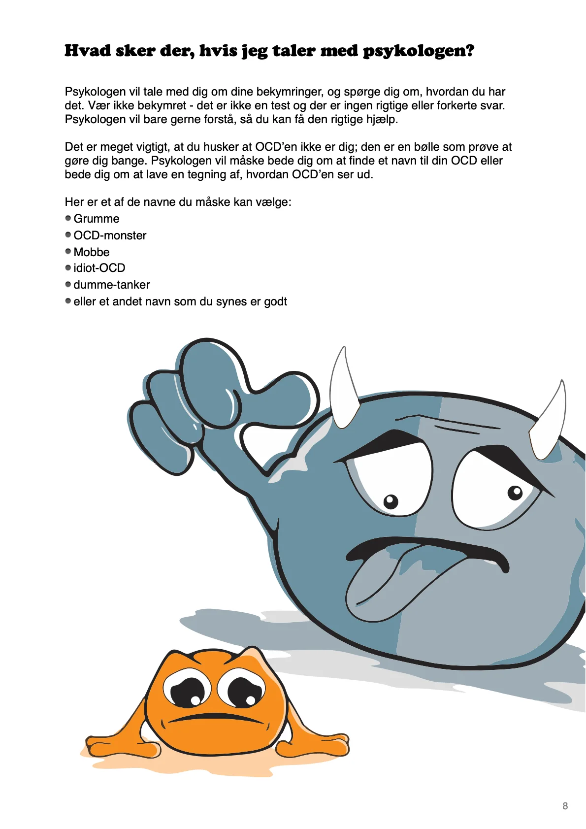 Side 8 af OCD guide for børn