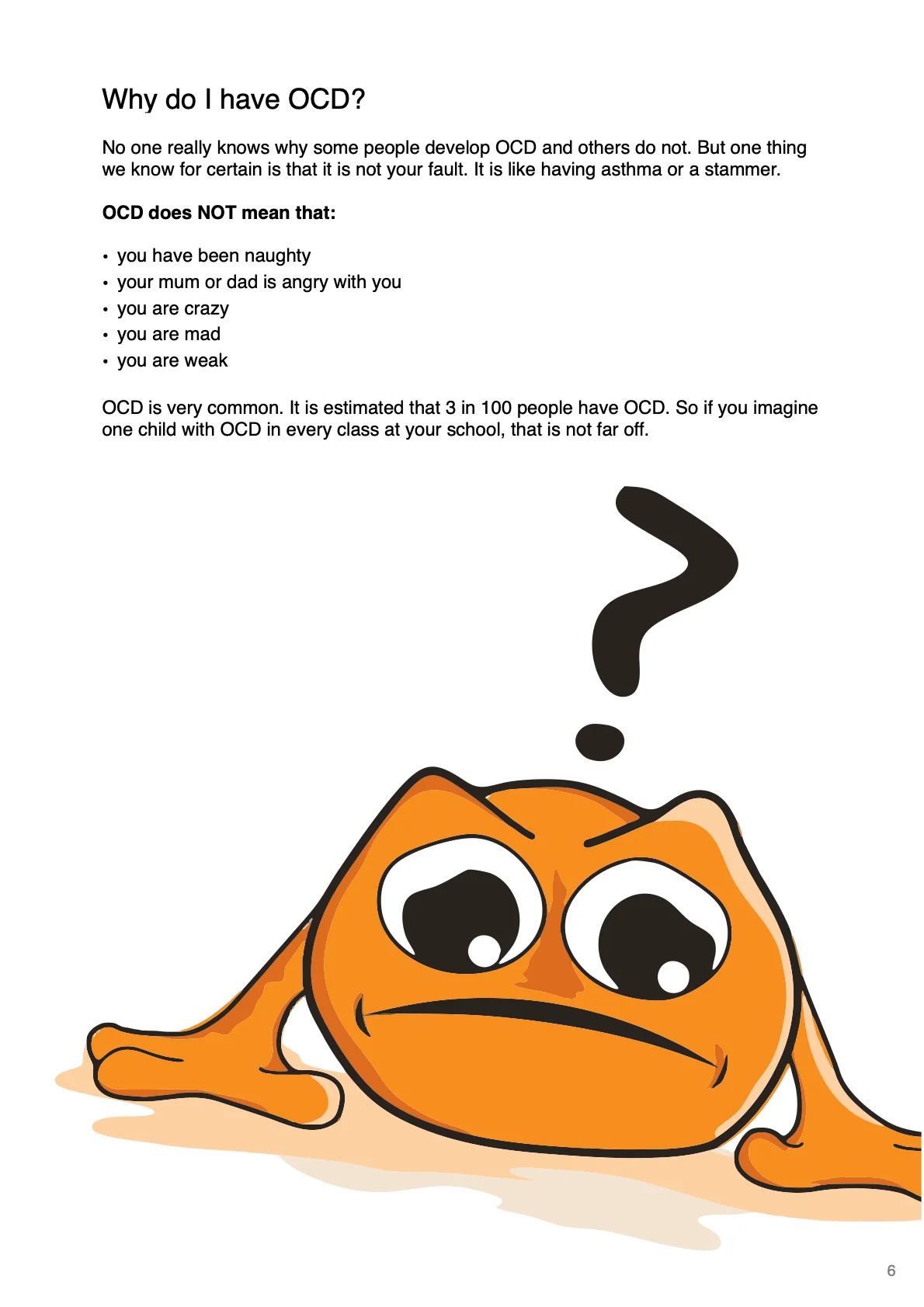 Page 6 of the English OCD guide for children